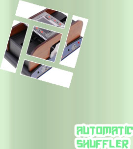 Poker table with automatic shuffler